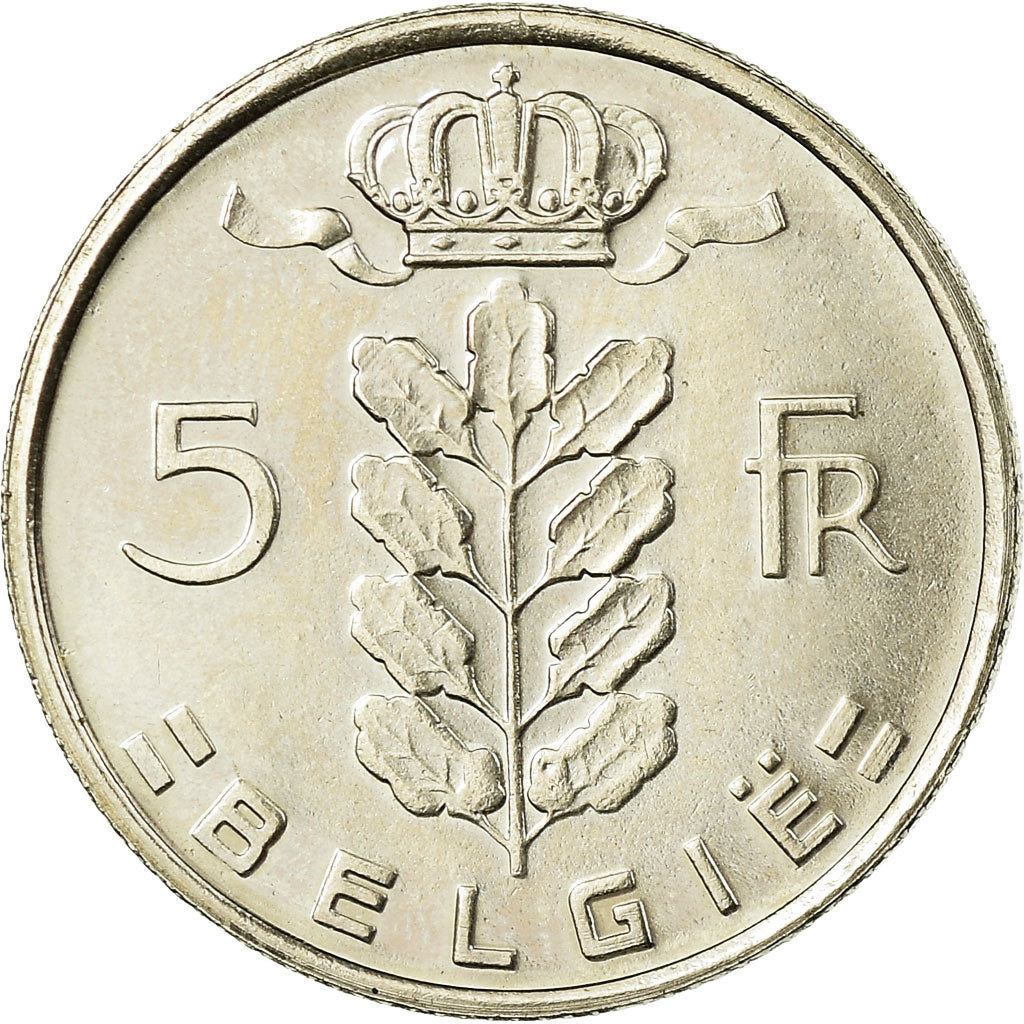 Coin, Belgium, 5 Francs, 5 Frank, 1976, MS(63), Copper-nickel, KM:135.1