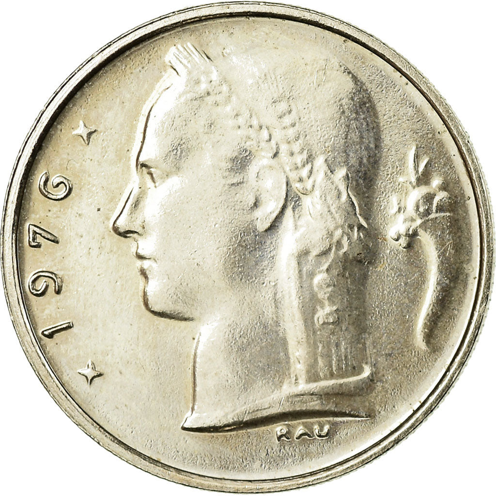 Coin, Belgium, Franc, 1976, MS(63), Copper-nickel, KM:142.1