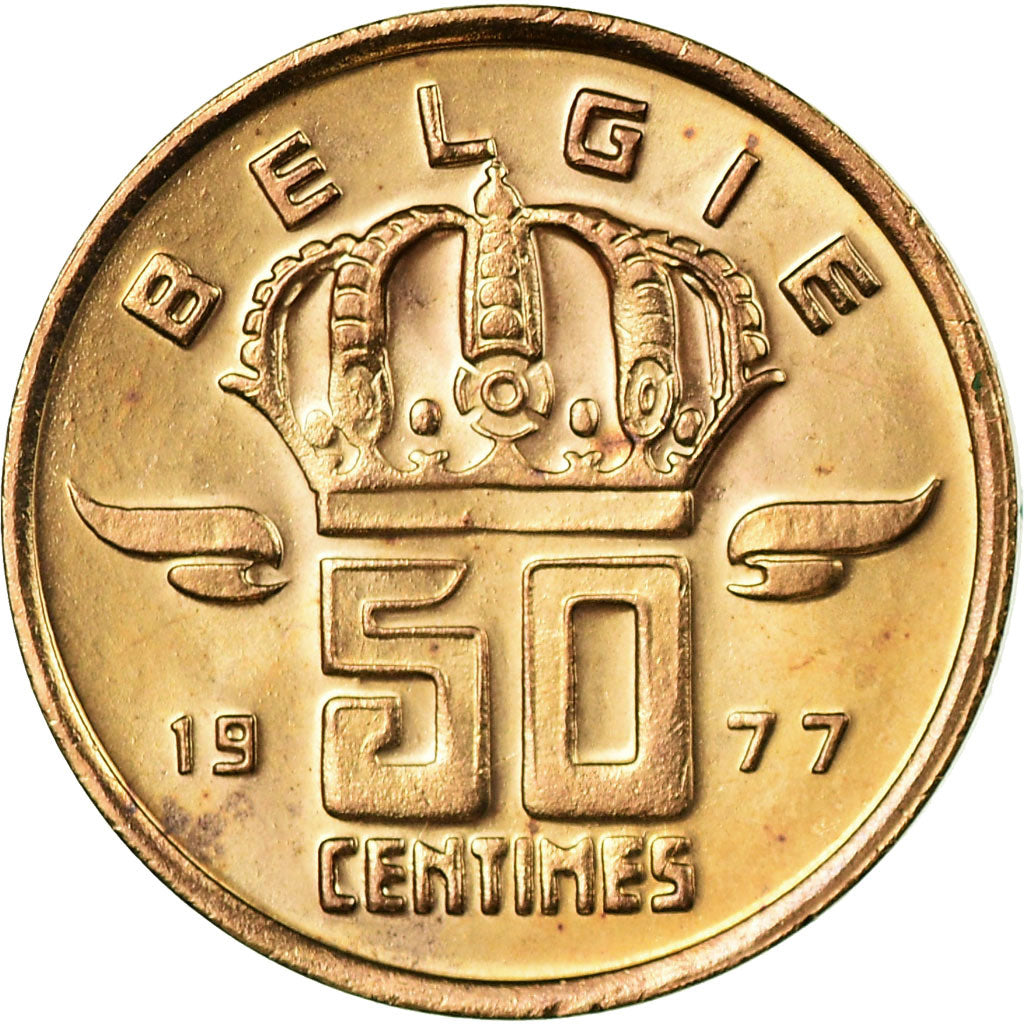 Moneta, Belgio, Baudouin I, 50 Centimes, 1977, SPL, Bronzo, KM:149.1