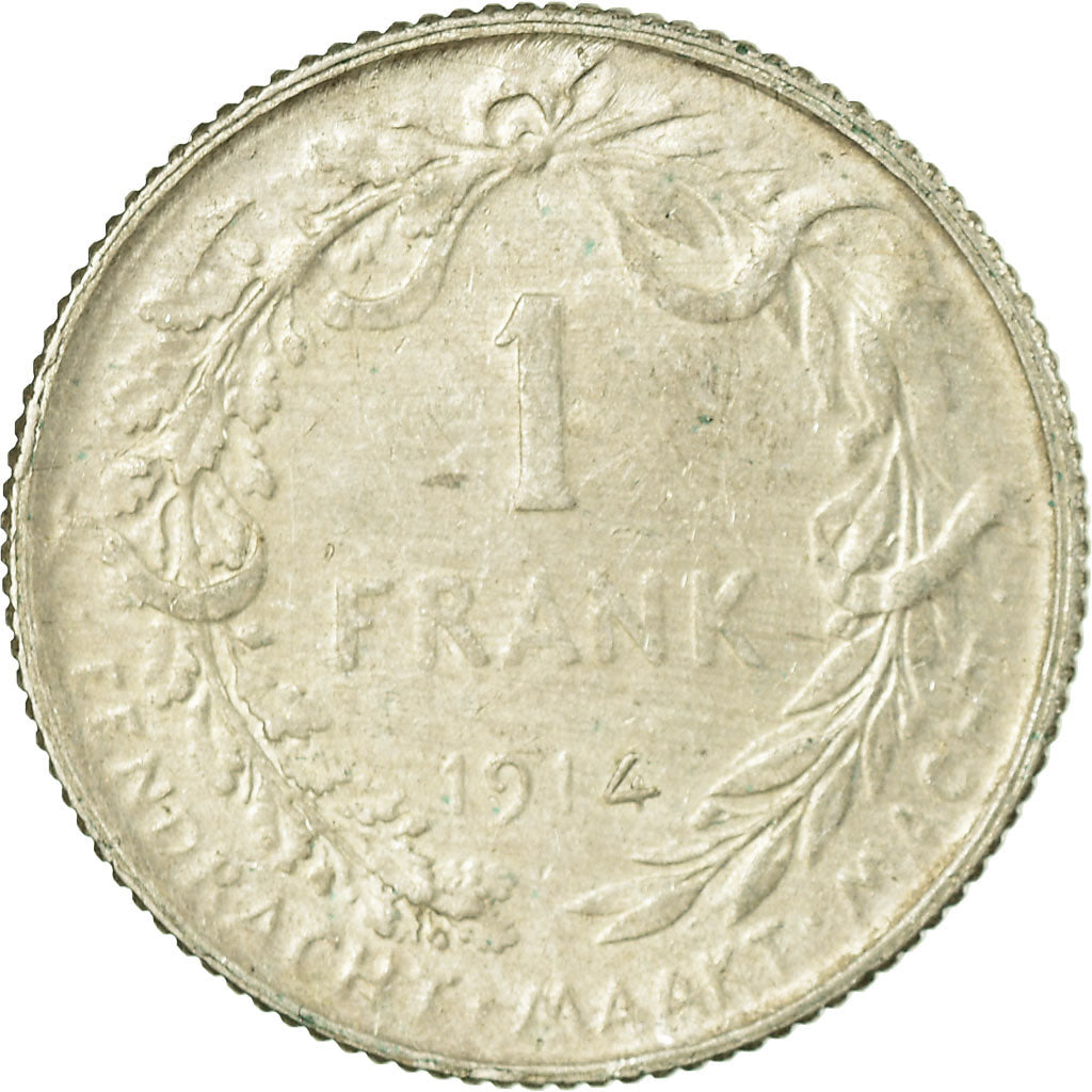Coin, Belgium, Franc, 1914, EF(40-45), Silver, KM:73.1