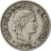 SWITZERLAND, 10 Rappen, 1898, Bern, KM #27, EF(40-45), Copper-Nickel, 19.15,...