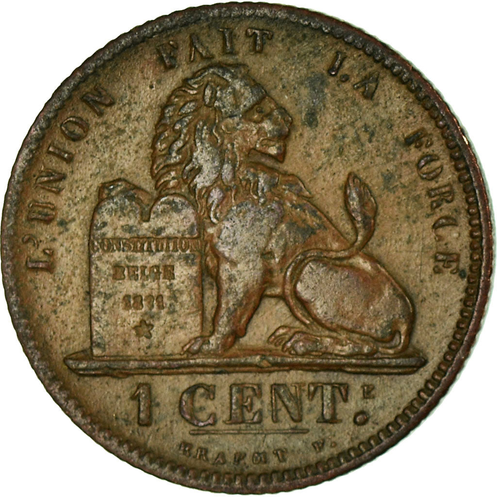 Coin, Belgium, Leopold I, Centime, 1862, EF(40-45), Copper, KM:1.2