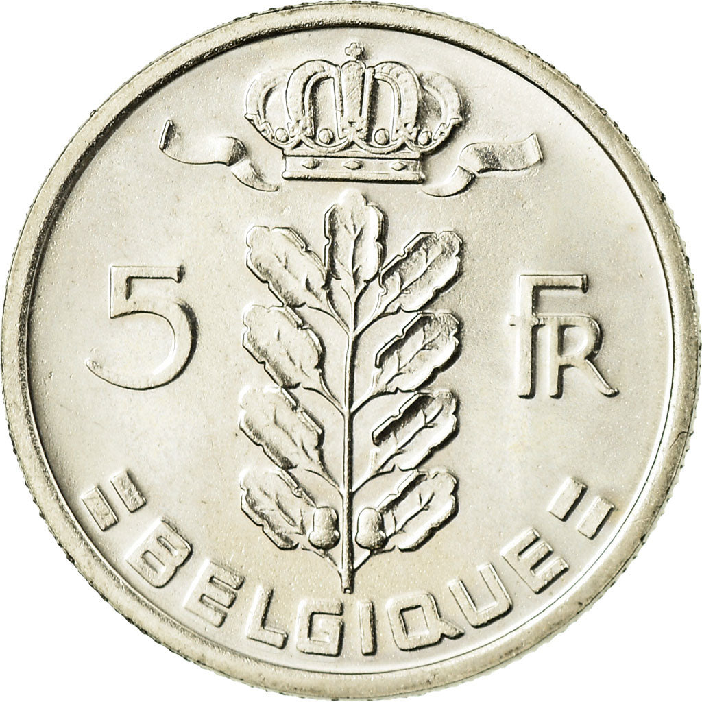 Coin, Belgium, 5 Francs, 5 Frank, 1981, MS(63), Copper-nickel, KM:134.1