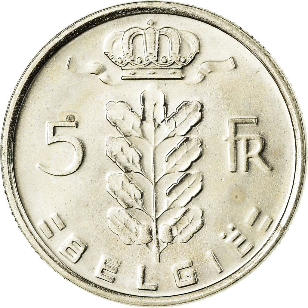 Coin, Belgium, 5 Francs, 5 Frank, 1981, MS(63), Copper-nickel, KM:135.1