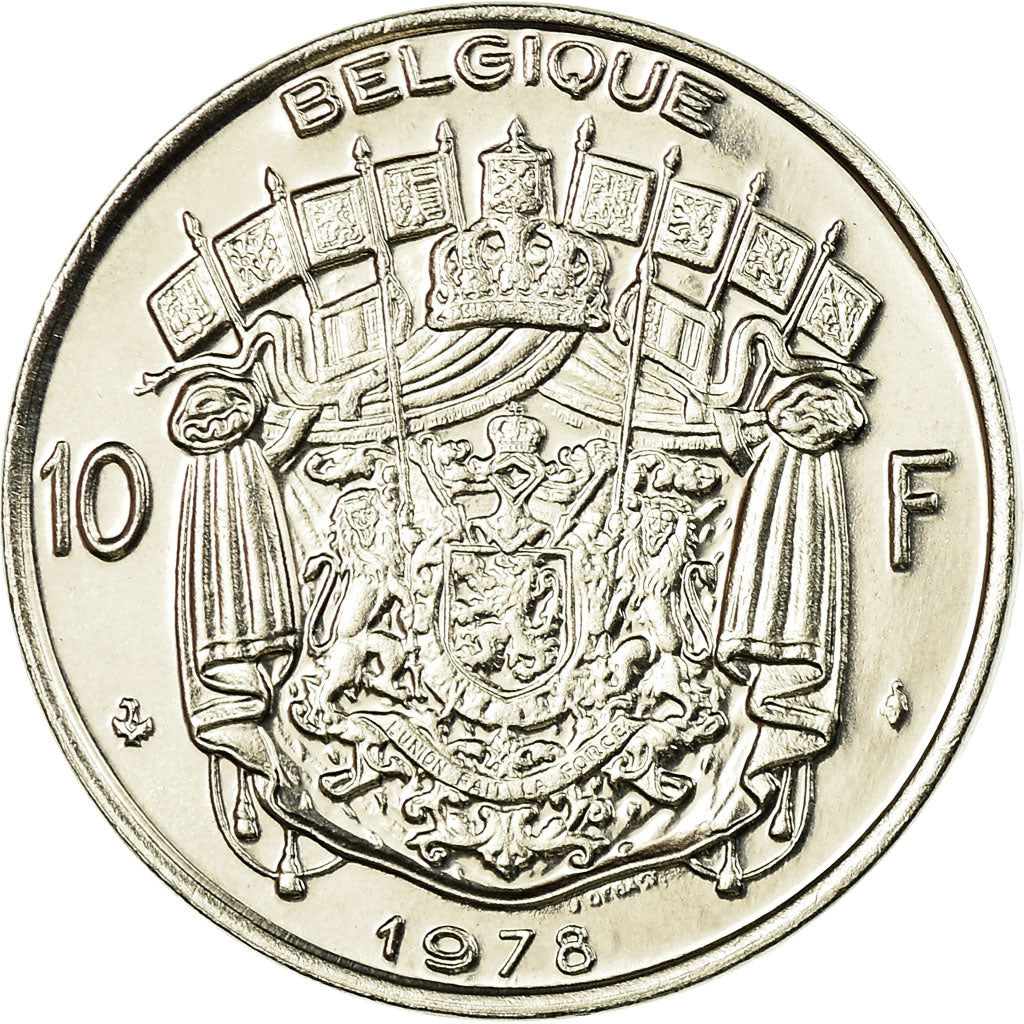 Coin, Belgium, 10 Francs, 10 Frank, 1978, Brussels, MS(63), Nickel, KM:156.1