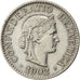 SWITZERLAND, 10 Rappen, 1902, Bern, KM #27, EF(40-45), Copper-Nickel, 19.15,...