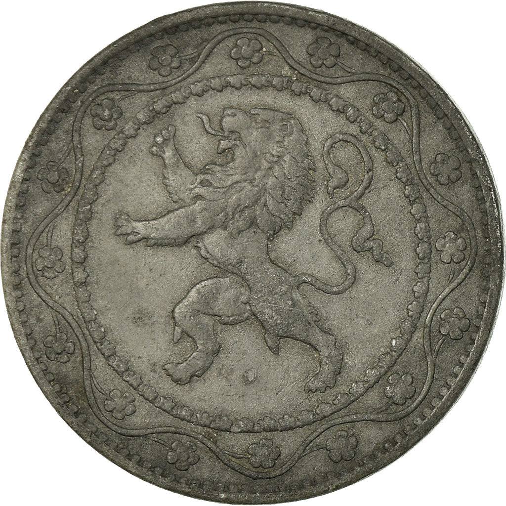 Moneta, Belgia, 25 Centimes, 1916, VF(30-35), Cynk, KM:82