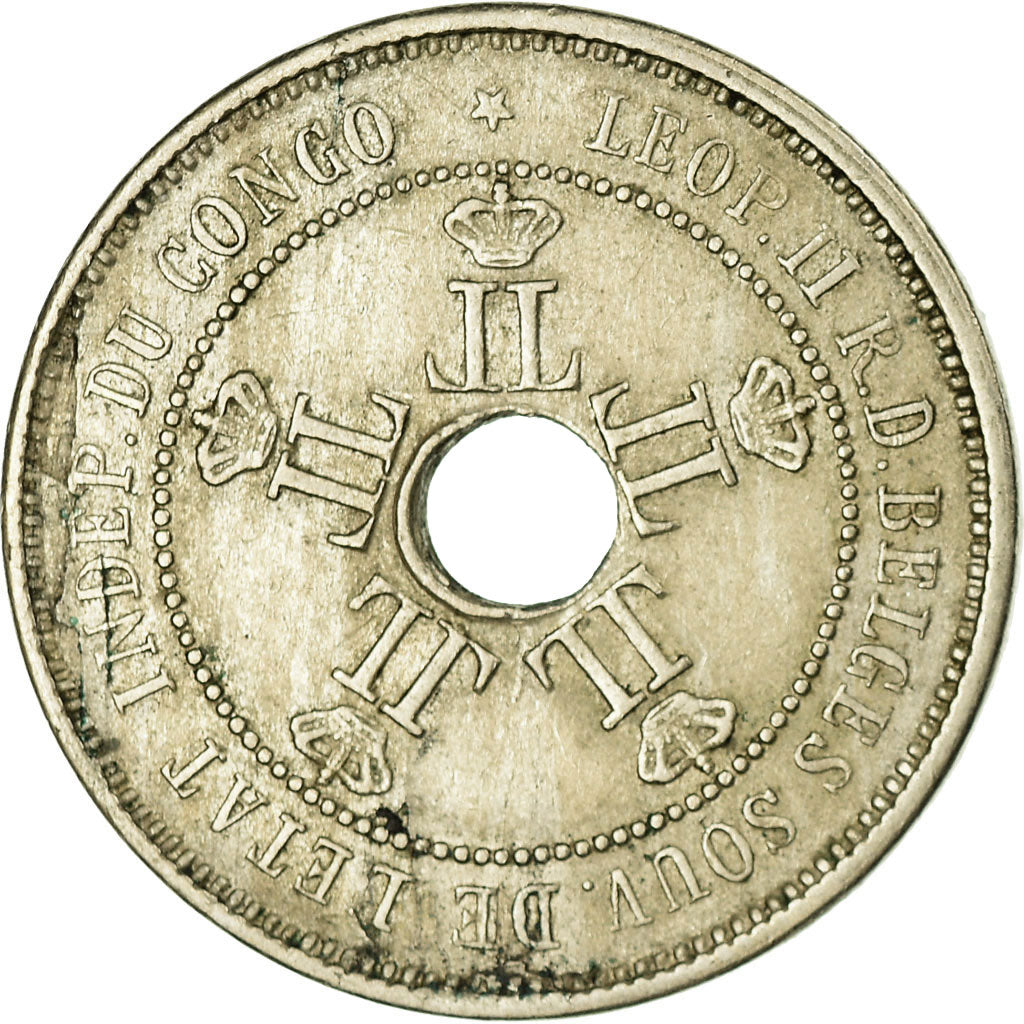 Münze, CONGO FREE STATE, Leopold II, 20 Centimes, 1908, SS, Copper-nickel