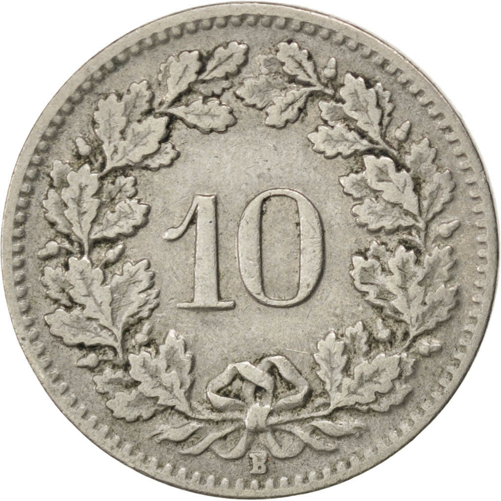 Suisse, Confédération Helvétique, 10 Rappen 1906 B, KM 27
