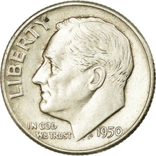 Coin, United States, Roosevelt Dime, Dime, 1950, U.S. Mint, Philadelphia