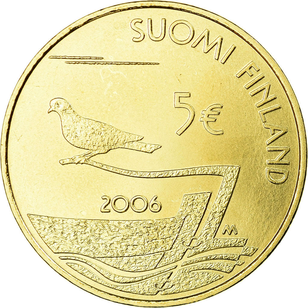 Coin, Finland, 5 Euro, 2006, Vantaa, MS(63), Brass, KM:123