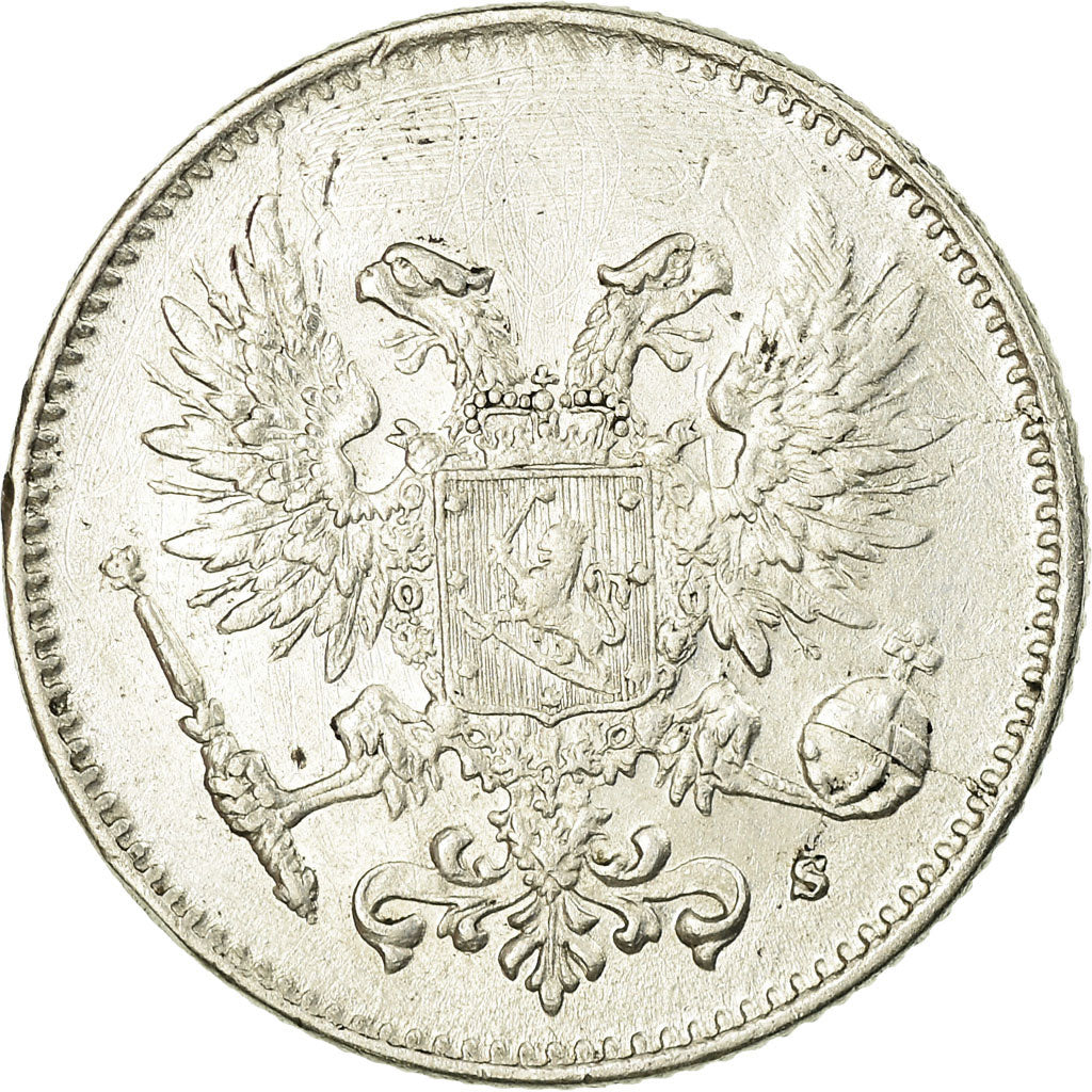 Coin, Finland, Nicholas II, 50 Penniä, 1917, AU(55-58), Silver, KM:20
