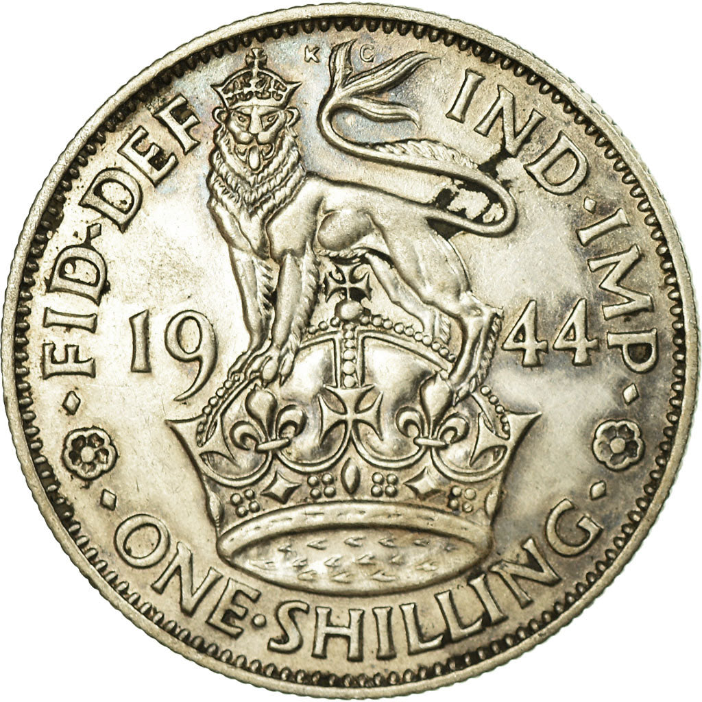 Coin, Great Britain, George VI, Shilling, 1944, EF(40-45), Silver, KM:853