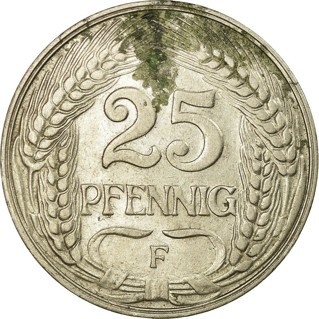 Coin, GERMANY - EMPIRE, Wilhelm II, 25 Pfennig, 1912, Stuttgart, VF(30-35)