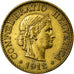 Coin, Switzerland, 10 Rappen, 1918, Bern, EF(40-45), Brass, KM:27A