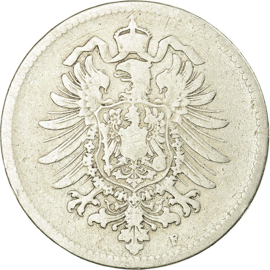 Coin, GERMANY - EMPIRE, Wilhelm I, Mark, 1875, Stuttgart, VF(20-25), Silver