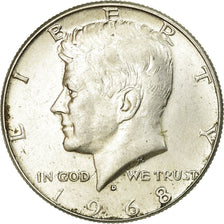 Coin, United States, Kennedy Half Dollar, Half Dollar, 1968, U.S. Mint, Denver