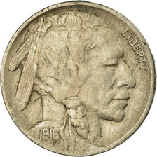 Moeda, Estados Unidos da América, Buffalo Nickel, 5 Cents, 1916, U.S. Mint