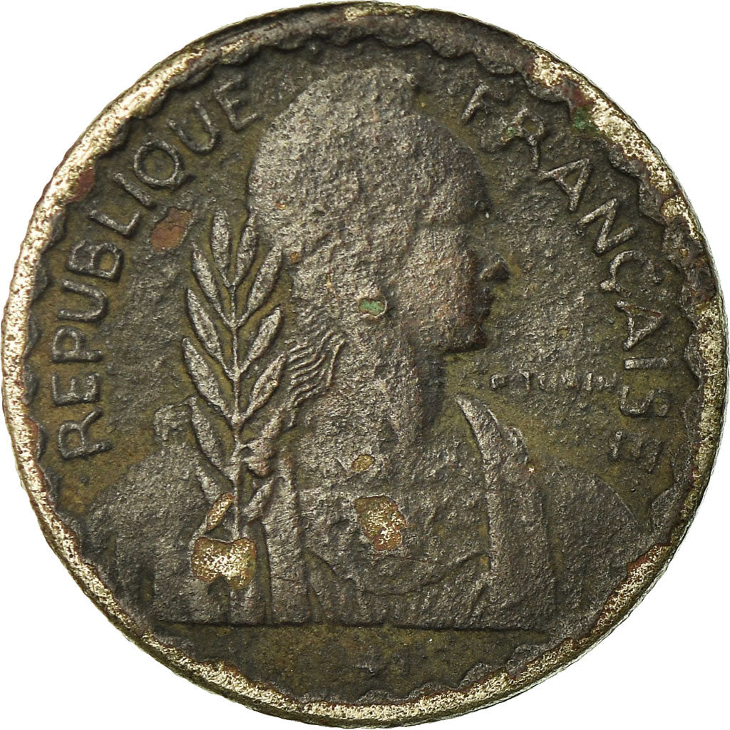 Moneda, INDOCHINA FRANCESA, 10 Cents, 1941, Paris, BC+, Cobre - níquel