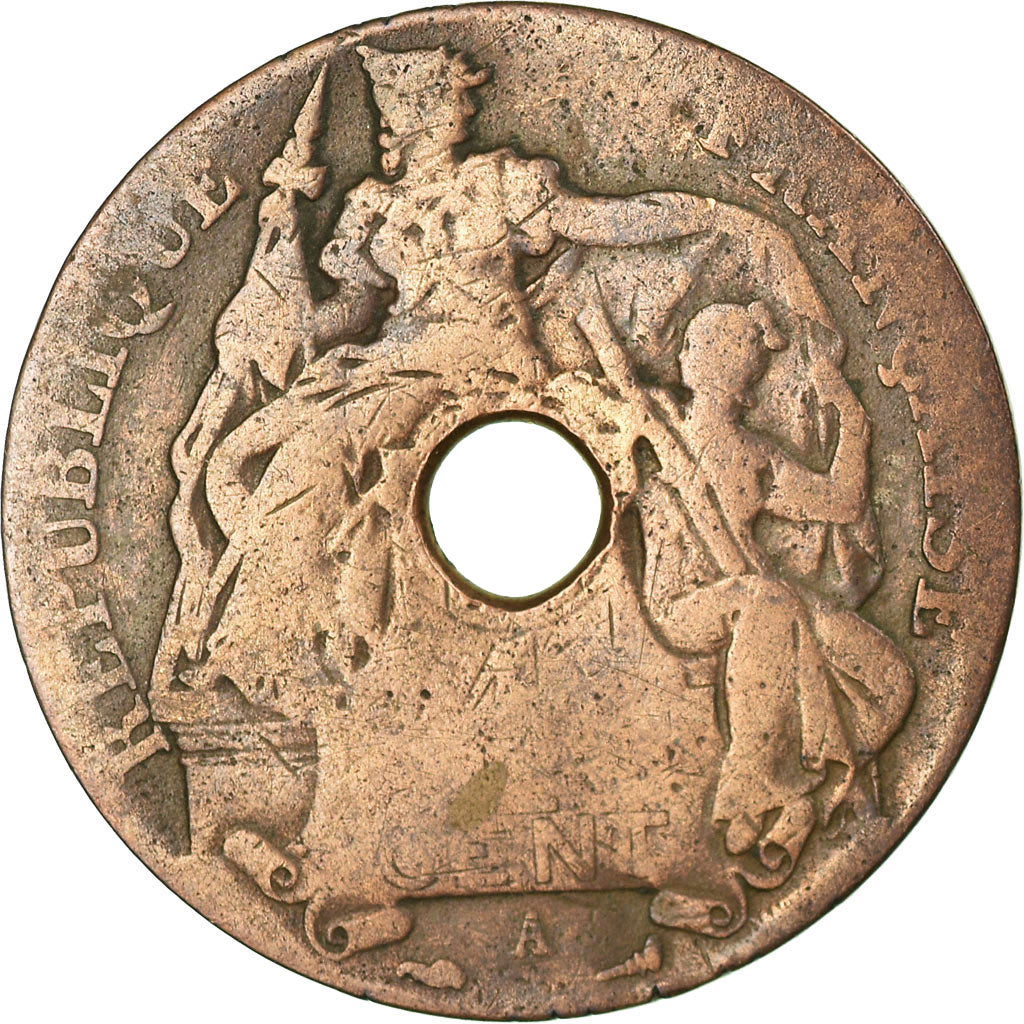 Monnaie, FRENCH INDO-CHINA, Cent, 1913, Paris, TB+, Bronze, KM:12.1