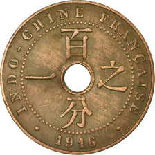 Münze, FRENCH INDO-CHINA, Cent, 1916, Paris, SS, Bronze, KM:12.1