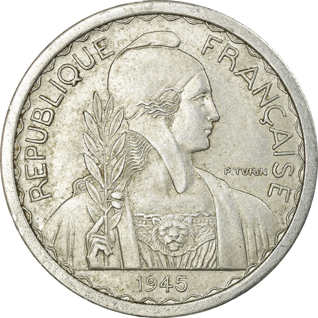 Coin, FRENCH INDO-CHINA, 10 Cents, 1945, Beaumont - Le Roger, EF(40-45)