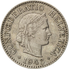 SWITZERLAND, 10 Rappen, 1943, Bern, KM #27, AU(55-58), Copper-Nickel, 19.15,...