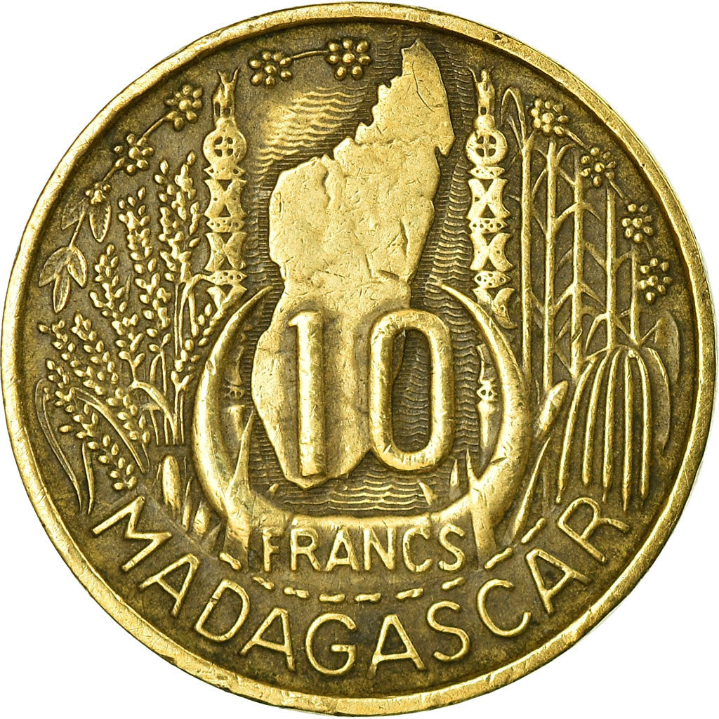 Monnaie, Madagascar, 10 Francs, 1953, Paris, TB+, Aluminum-Bronze, KM:6