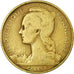 Coin, French Somaliland, 20 Francs, 1965, Paris, VF(20-25), Aluminum-Bronze