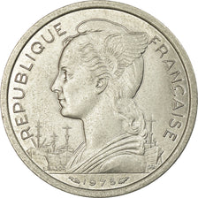 Coin, FRENCH AFARS & ISSAS, 2 Francs, 1975, Paris, EF(40-45), Aluminum, KM:13