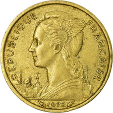 Coin, FRENCH AFARS & ISSAS, 10 Francs, 1975, Paris, EF(40-45), Aluminum-Bronze