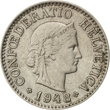 SWITZERLAND, 10 Rappen, 1948, Bern, KM #27, AU(50-53), Copper-Nickel, 19.15,...