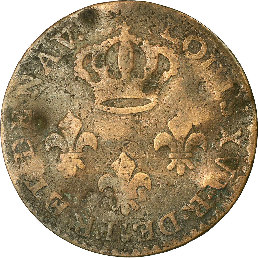 Coin, FRENCH GUIANA, 2 Sous, 1789, Paris, VF(30-35), Billon, KM:1