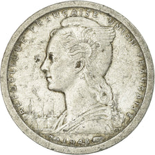 Moneta, Francuska Afryka Zachodnia, Franc, 1948, Paris, VF(30-35), Aluminium
