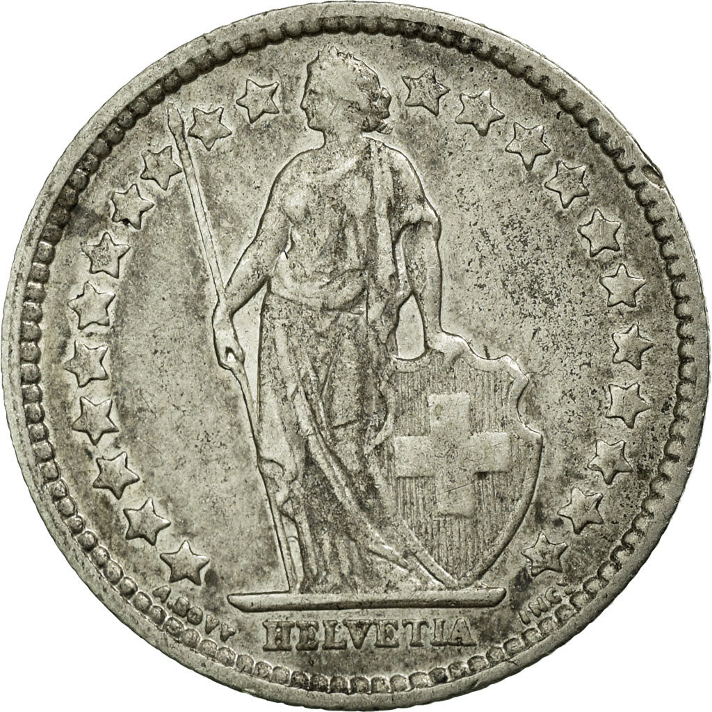 Coin, Switzerland, 1/2 Franc, 1875, Bern, EF(40-45), Silver, KM:23