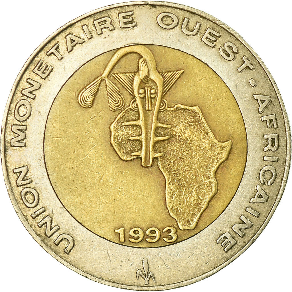 Coin, West African States, 250 Francs, 1993, Paris, EF(40-45), Bi-Metallic
