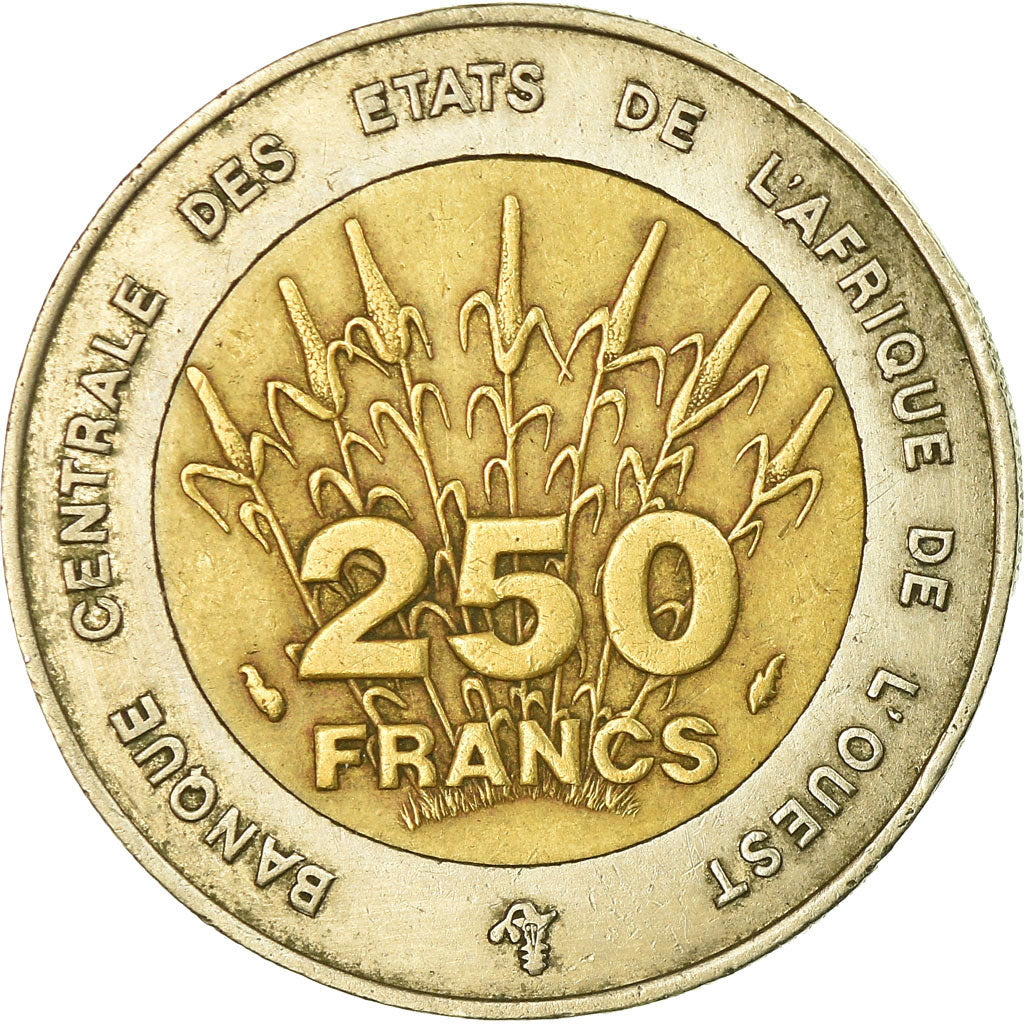 Coin, West African States, 250 Francs, 1993, Paris, EF(40-45), Bi-Metallic