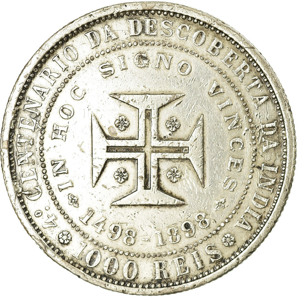 Coin, Portugal, Carlos I, 1000 Reis, 1898, VF(30-35), Silver, KM:539