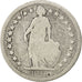 SWITZERLAND, 1/2 Franc, 1877, Bern, KM #23, F(12-15), Silver, 18.2, 2.32