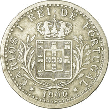 Moneta, Portogallo, Carlos I, 100 Reis, 1900, BB, Rame-nichel, KM:546