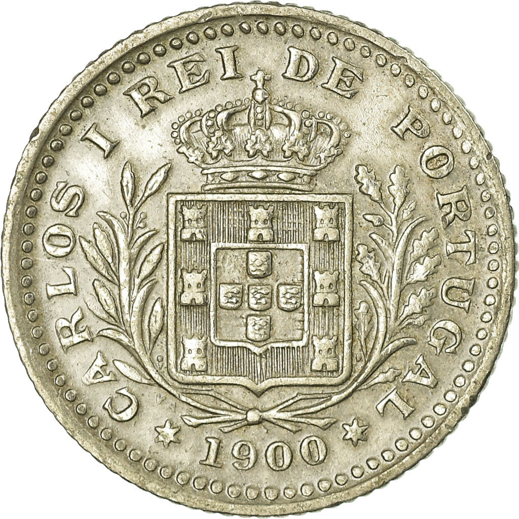 Moneda, Portugal, Carlos I, 50 Reis, 1900, MBC+, Cobre - níquel, KM:545