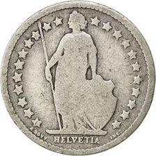 SWITZERLAND, 1/2 Franc, 1879, Bern, KM #23, VF(20-25), Silver, 18.2, 2.31