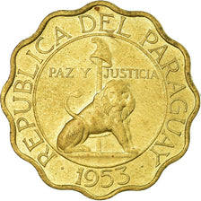 Moneda, Paraguay, 50 Centimos, 1953, MBC, Aluminio - bronce, KM:28