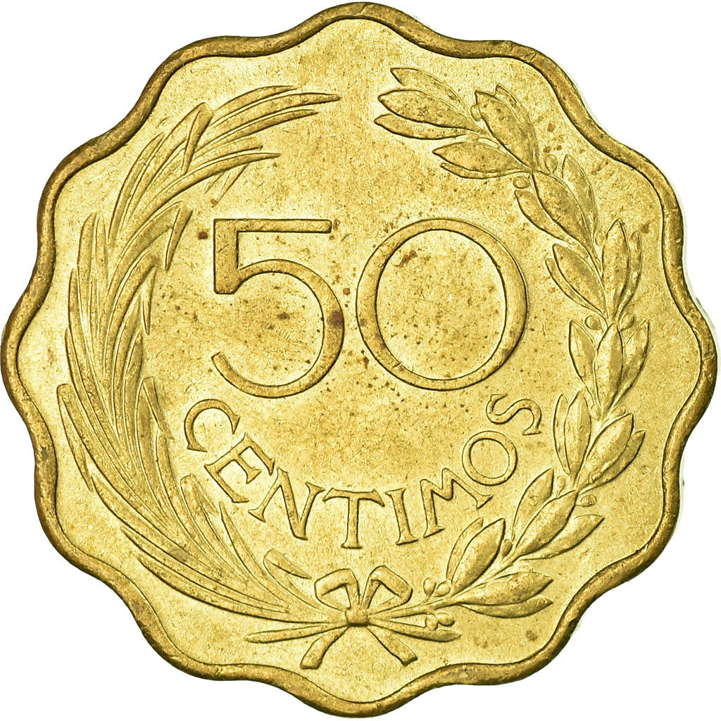 Moneda, Paraguay, 50 Centimos, 1953, MBC, Aluminio - bronce, KM:28