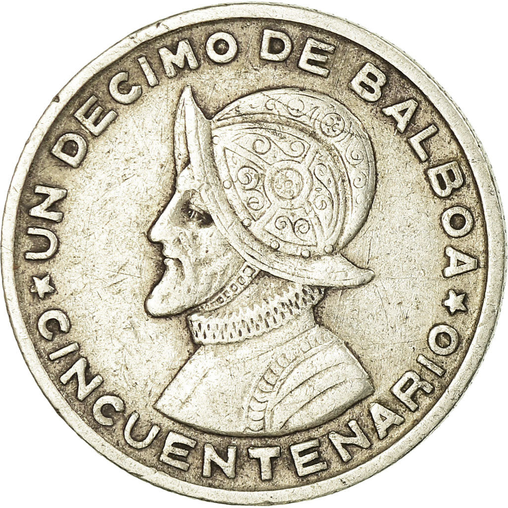 Coin, Panama, 1/10 Balboa, 1953, EF(40-45), Silver, KM:18