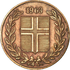 Moneta, Islanda, 5 Aurar, 1963, BB, Bronzo, KM:9