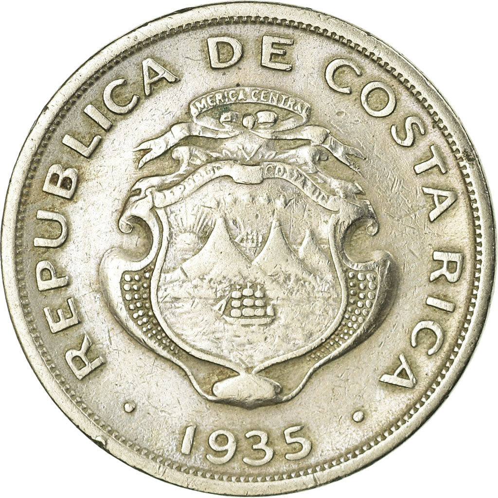 Moneda, Costa Rica, 50 Centimos, 1935, MBC, Cobre - níquel, KM:172