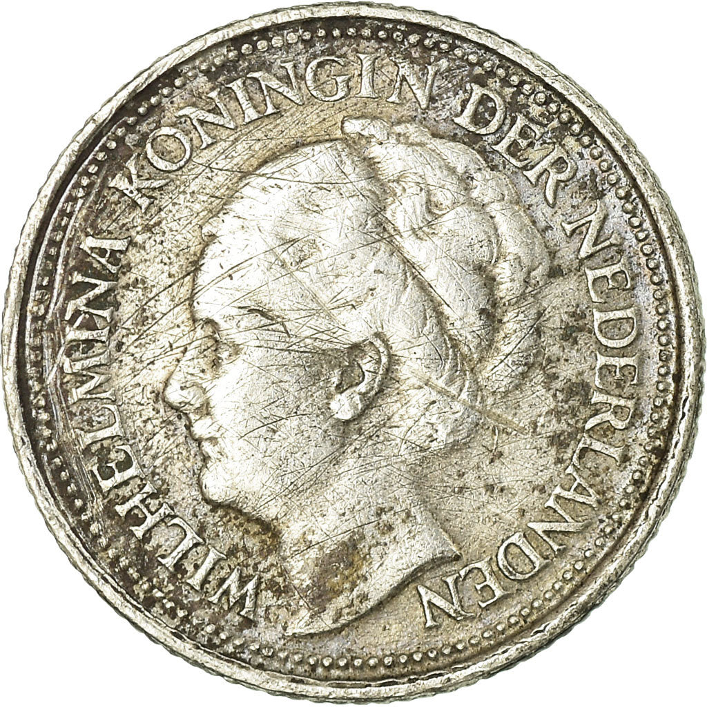 Coin, Netherlands, Wilhelmina I, 10 Cents, 1927, EF(40-45), Silver, KM:163
