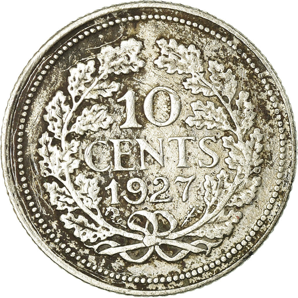 Coin, Netherlands, Wilhelmina I, 10 Cents, 1927, EF(40-45), Silver, KM:163