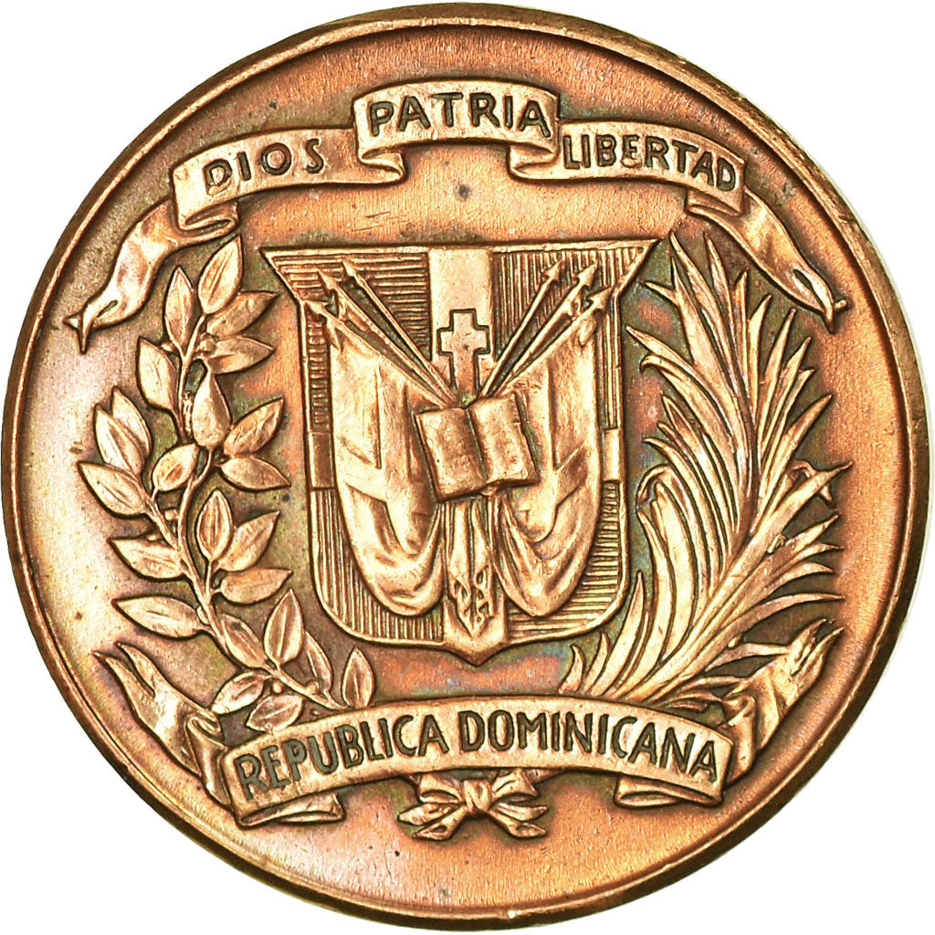 Moneda, República Dominicana, Centavo, 1956, EBC, Bronce, KM:17